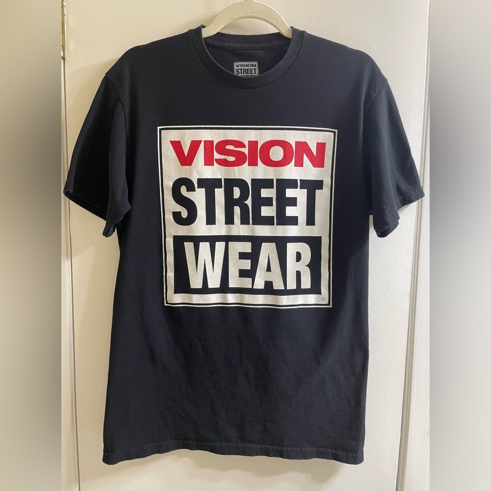 Vison Street Wear Big Logo T-Shirt Black Authentic